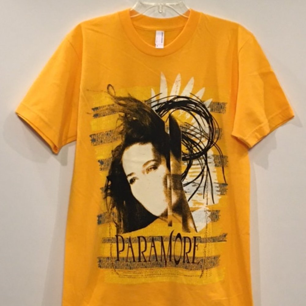 NWOT American Apparel Yellow PARAMORE T-Shirt